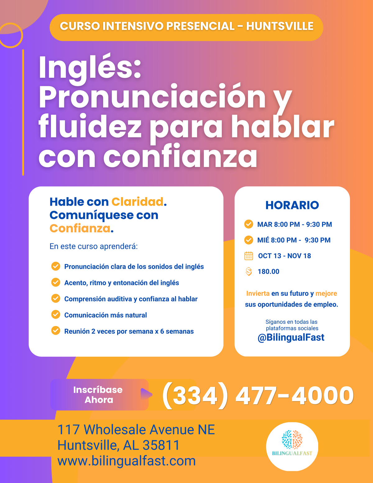 INGLÉS CON FLUIDEZ - ENGLISH PRONUNCIATION & FLUENCY COURSE